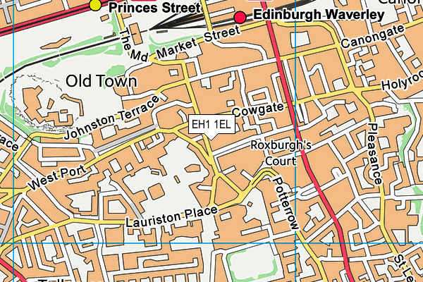 EH1 1EL map - OS VectorMap District (Ordnance Survey)