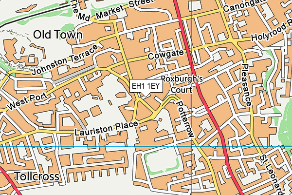 EH1 1EY map - OS VectorMap District (Ordnance Survey)