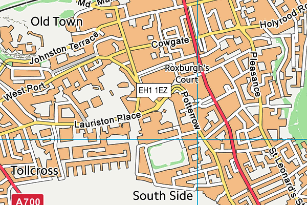 EH1 1EZ map - OS VectorMap District (Ordnance Survey)