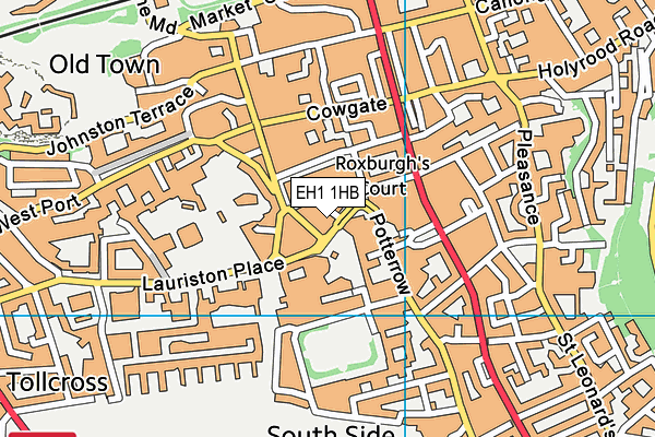 EH1 1HB map - OS VectorMap District (Ordnance Survey)