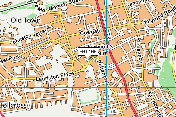 EH1 1HE map - OS VectorMap District (Ordnance Survey)