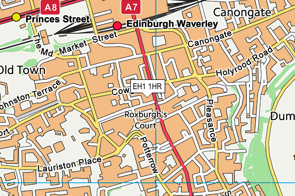 EH1 1HR map - OS VectorMap District (Ordnance Survey)