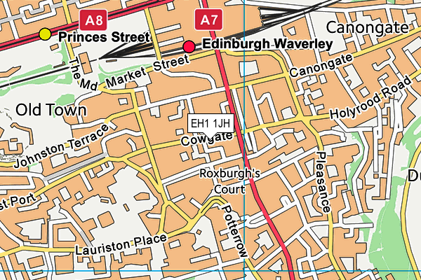 EH1 1JH map - OS VectorMap District (Ordnance Survey)