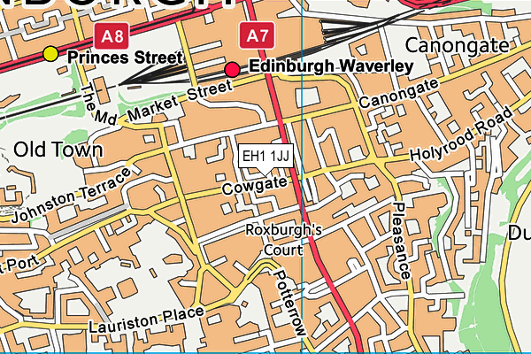 EH1 1JJ map - OS VectorMap District (Ordnance Survey)