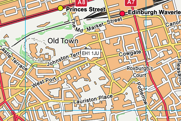 EH1 1JU map - OS VectorMap District (Ordnance Survey)