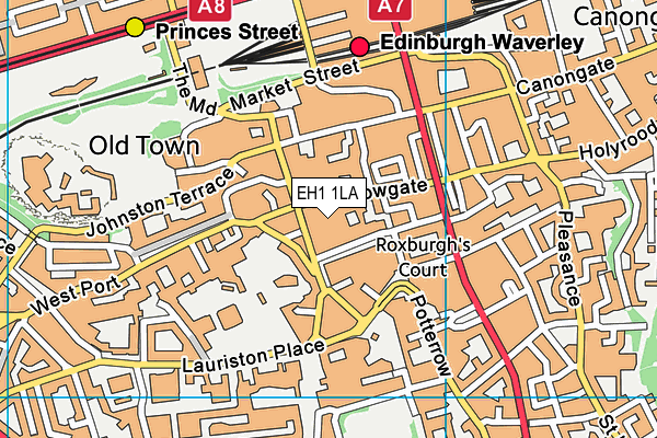 EH1 1LA map - OS VectorMap District (Ordnance Survey)