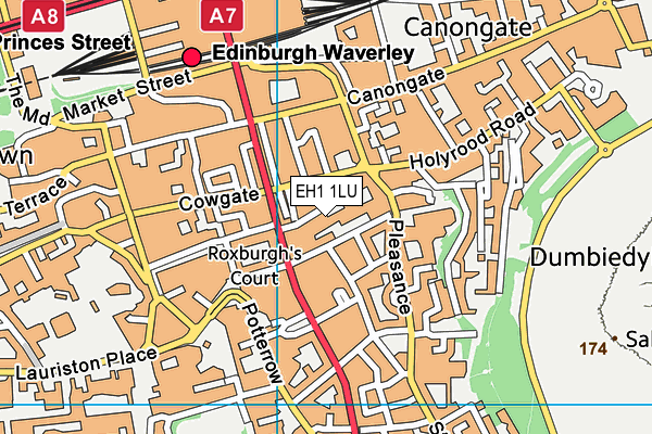 EH1 1LU map - OS VectorMap District (Ordnance Survey)