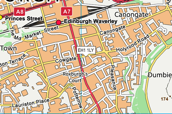 EH1 1LY map - OS VectorMap District (Ordnance Survey)