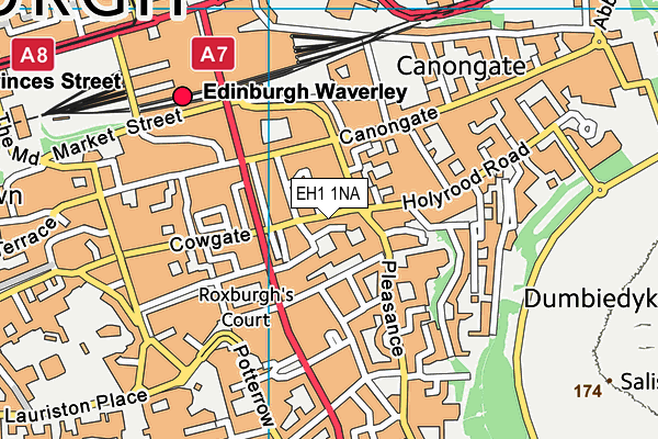 EH1 1NA map - OS VectorMap District (Ordnance Survey)