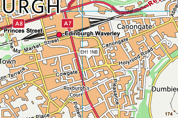 EH1 1NB map - OS VectorMap District (Ordnance Survey)