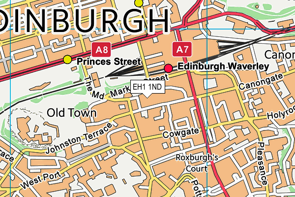 EH1 1ND map - OS VectorMap District (Ordnance Survey)