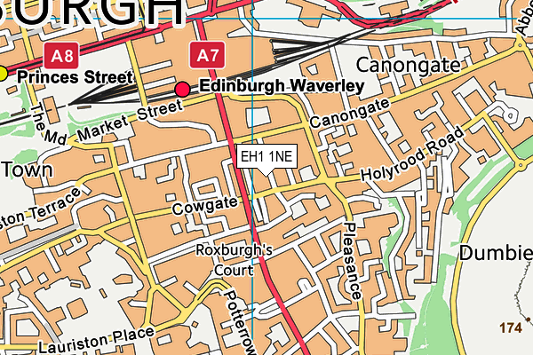 EH1 1NE map - OS VectorMap District (Ordnance Survey)