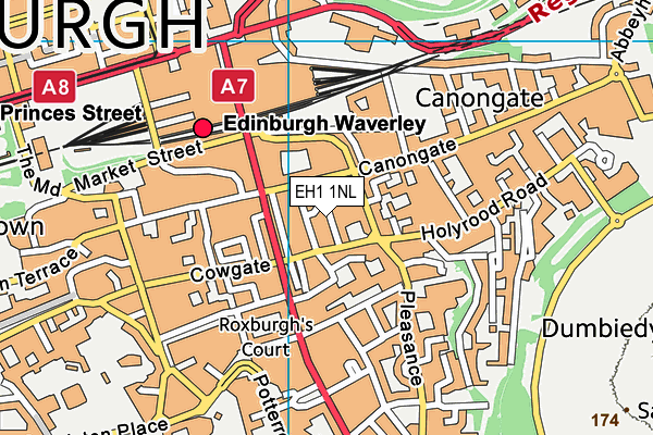 EH1 1NL map - OS VectorMap District (Ordnance Survey)