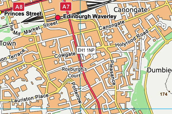 EH1 1NP map - OS VectorMap District (Ordnance Survey)