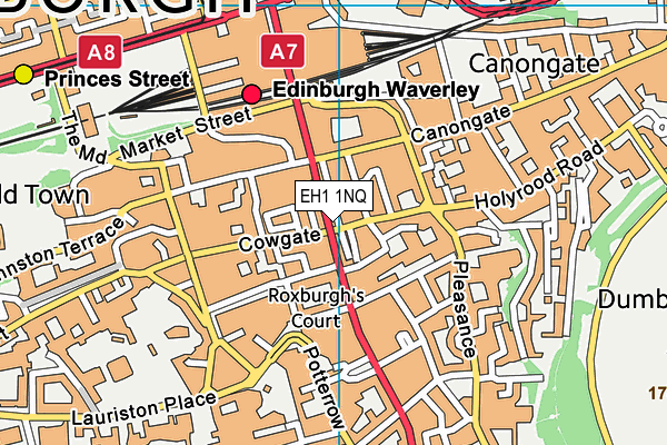 EH1 1NQ map - OS VectorMap District (Ordnance Survey)