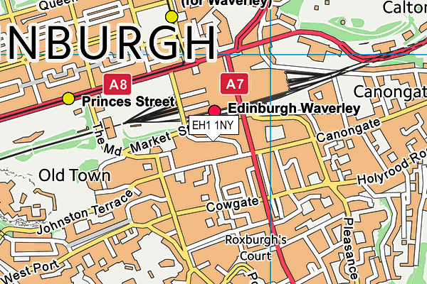 EH1 1NY map - OS VectorMap District (Ordnance Survey)