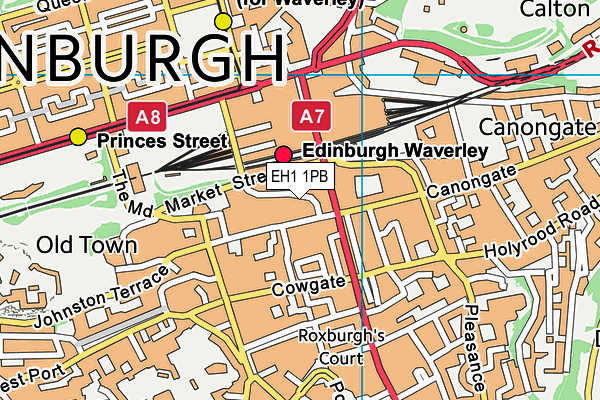 EH1 1PB map - OS VectorMap District (Ordnance Survey)