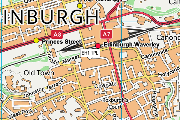 EH1 1PL map - OS VectorMap District (Ordnance Survey)