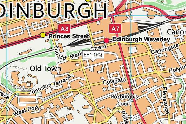 EH1 1PQ map - OS VectorMap District (Ordnance Survey)