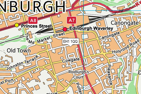 EH1 1QQ map - OS VectorMap District (Ordnance Survey)