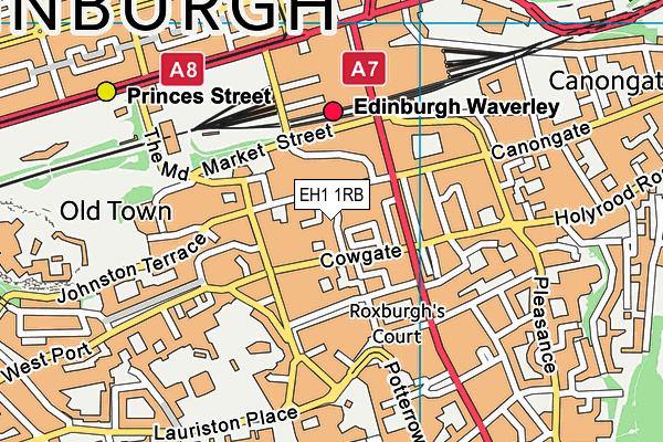 EH1 1RB map - OS VectorMap District (Ordnance Survey)