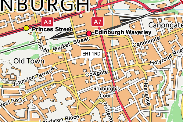 EH1 1RD map - OS VectorMap District (Ordnance Survey)