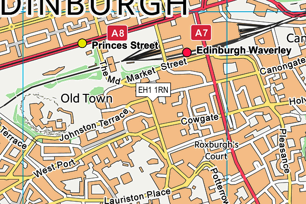 EH1 1RN map - OS VectorMap District (Ordnance Survey)