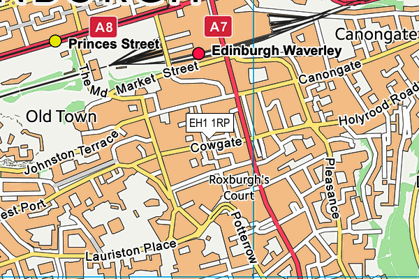 EH1 1RP map - OS VectorMap District (Ordnance Survey)