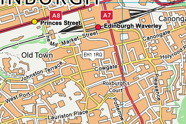 EH1 1RQ map - OS VectorMap District (Ordnance Survey)