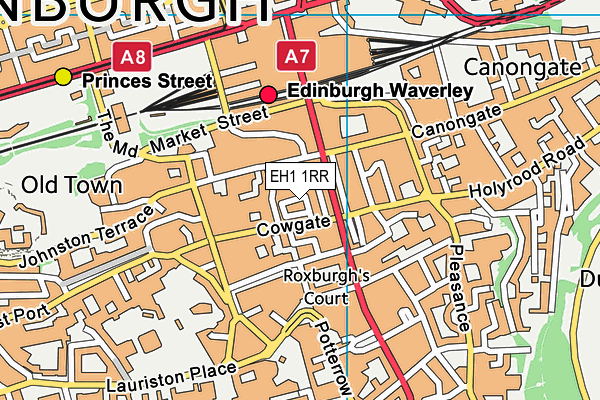 EH1 1RR map - OS VectorMap District (Ordnance Survey)