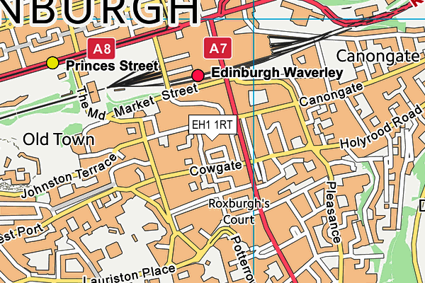 EH1 1RT map - OS VectorMap District (Ordnance Survey)