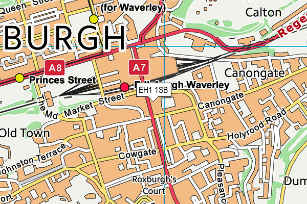 EH1 1SB map - OS VectorMap District (Ordnance Survey)