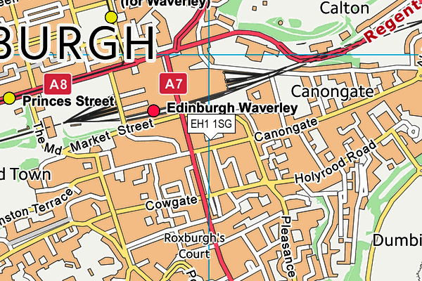 EH1 1SG map - OS VectorMap District (Ordnance Survey)