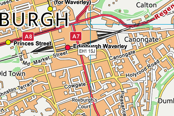 EH1 1SJ map - OS VectorMap District (Ordnance Survey)