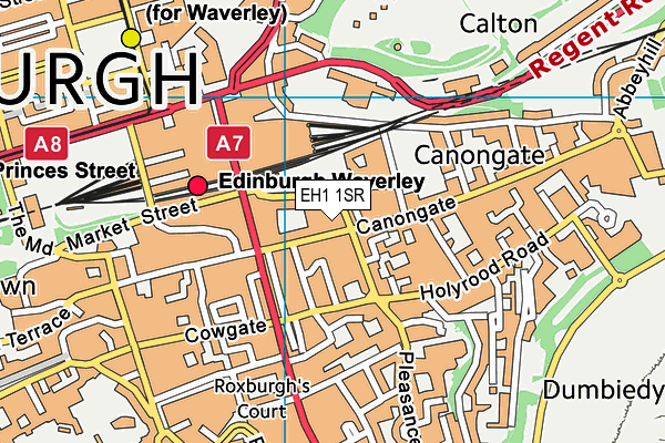 EH1 1SR map - OS VectorMap District (Ordnance Survey)