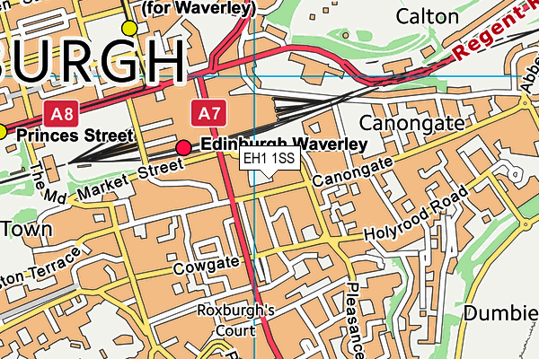 EH1 1SS map - OS VectorMap District (Ordnance Survey)