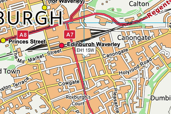 EH1 1SW map - OS VectorMap District (Ordnance Survey)