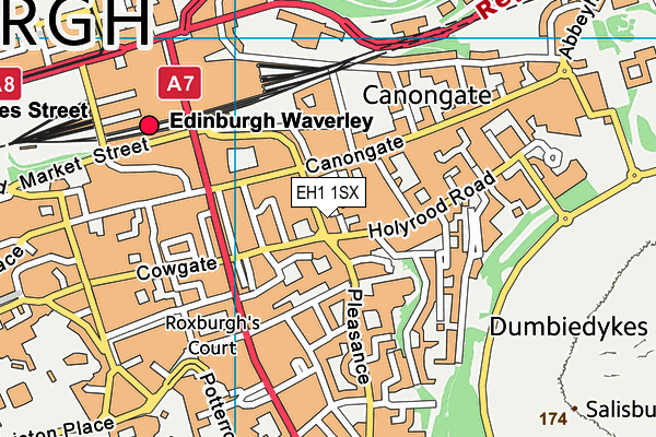 EH1 1SX map - OS VectorMap District (Ordnance Survey)