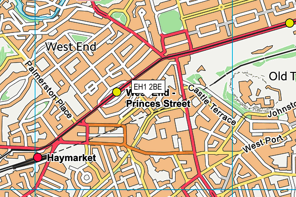 EH1 2BE map - OS VectorMap District (Ordnance Survey)