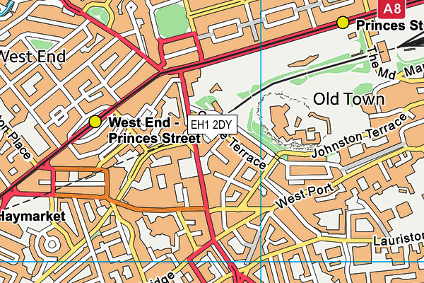 EH1 2DY map - OS VectorMap District (Ordnance Survey)