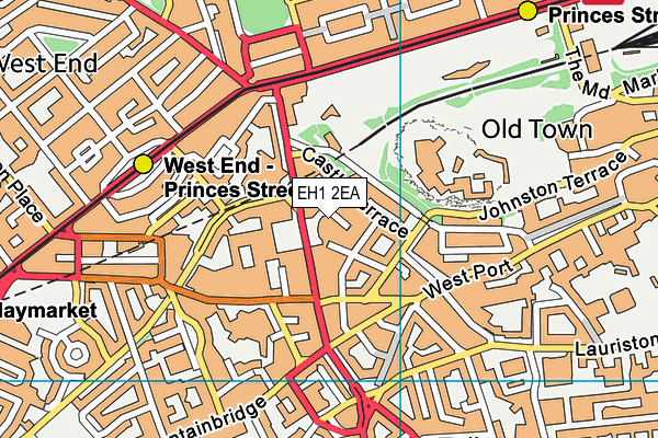 EH1 2EA map - OS VectorMap District (Ordnance Survey)