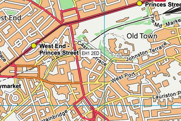 EH1 2ED map - OS VectorMap District (Ordnance Survey)