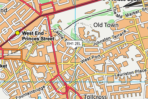 EH1 2EL map - OS VectorMap District (Ordnance Survey)