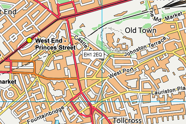 EH1 2EQ map - OS VectorMap District (Ordnance Survey)