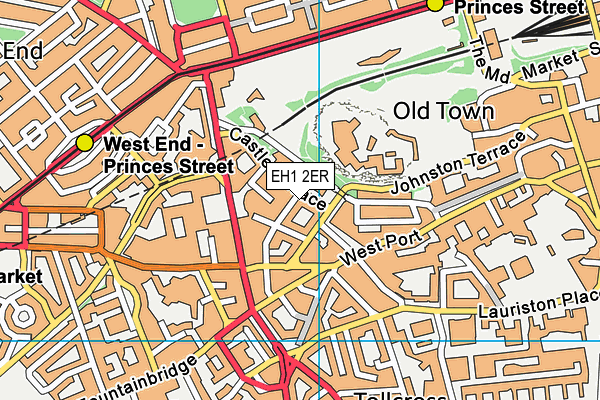 EH1 2ER map - OS VectorMap District (Ordnance Survey)