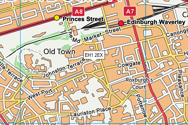 EH1 2EX map - OS VectorMap District (Ordnance Survey)