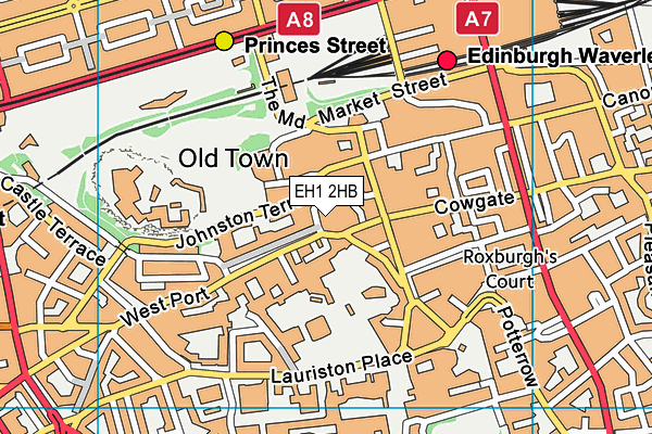 EH1 2HB map - OS VectorMap District (Ordnance Survey)