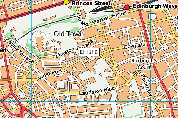 EH1 2HD map - OS VectorMap District (Ordnance Survey)