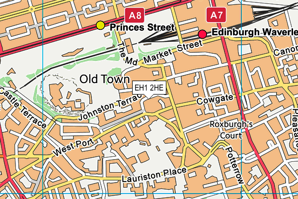 EH1 2HE map - OS VectorMap District (Ordnance Survey)