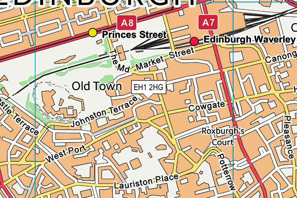 EH1 2HG map - OS VectorMap District (Ordnance Survey)